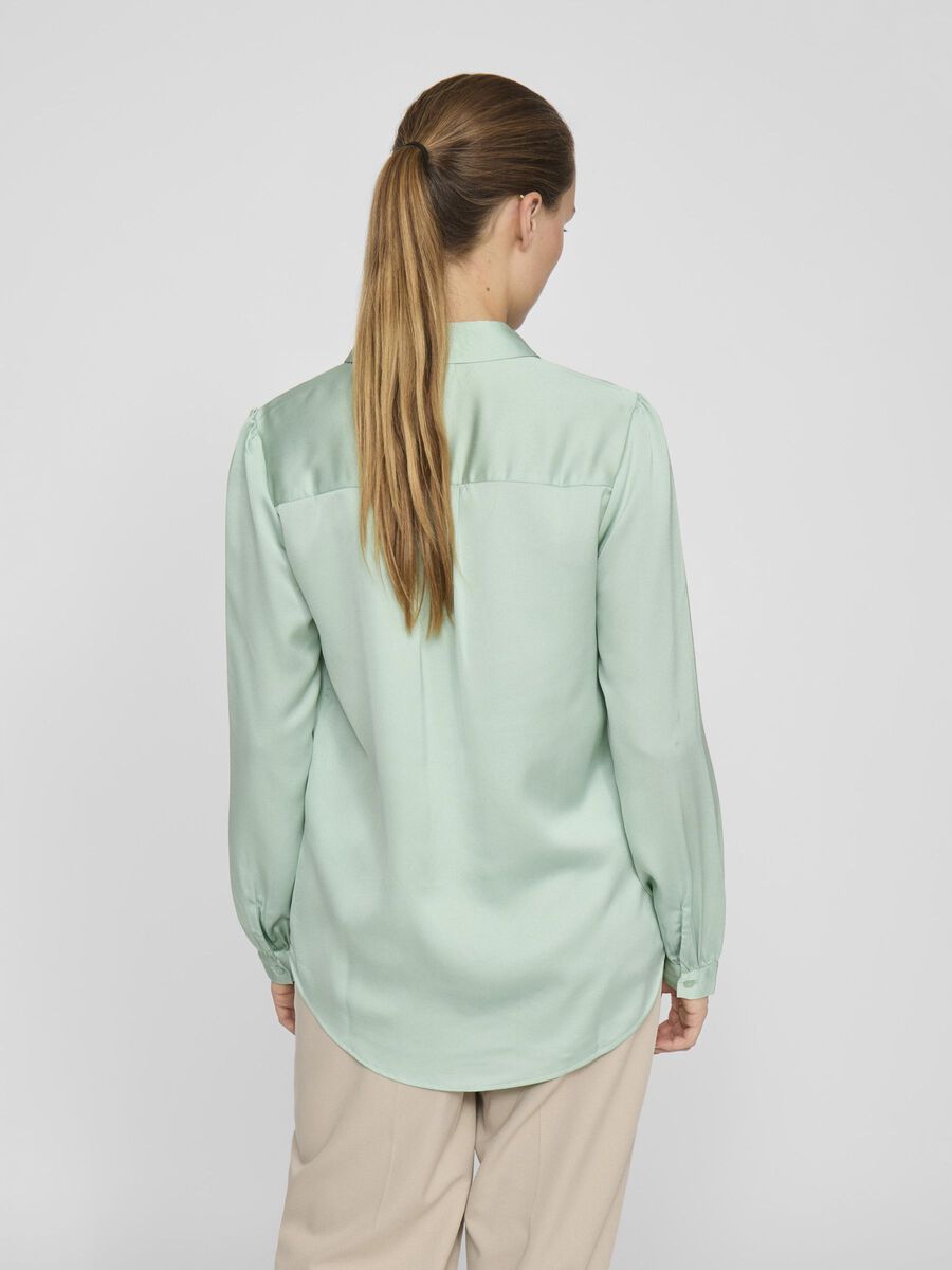 VILA VIELLETTE LONG SLEEVED SHIRT, Silt Green, highres - 14063320_SiltGreen_004.jpg