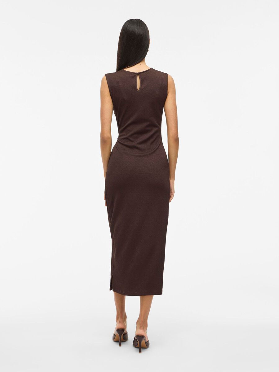 VILA VIDANNI SLEEVELESS MIDI DRESS, Coffee Bean, highres - 14113672_CoffeeBean_004.jpg