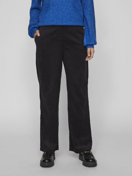 Vila CORDUROY WIDE-LEG TROUSERS, Black, highres - 14093290_Black_003.jpg