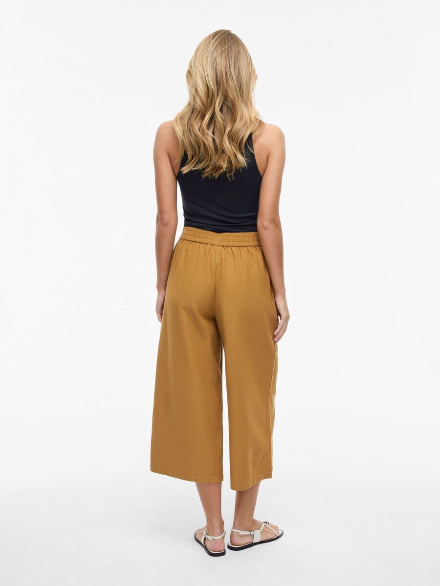 VILA HIGH WAIST CROPPED TROUSERS, Wood Thrush, highres - 14096234_WoodThrush_004.jpg