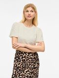 VILA ROUND NECK SHORT SLEEVED TOP, Birch, highres - 14106547_Birch_007.jpg