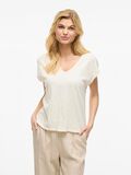 VILA CAP SLEEVED V-NECK TOP, Birch, highres - 14095036_Birch_003.jpg