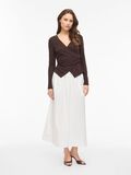 Product image thumbnail - VIANNI V-NECK LONG SLEEVED TOP, Coffee Bean | 4