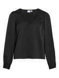 VILA V-NECK LONG SLEEVED TOP, Black, highres - 14106180_Black_001.jpg