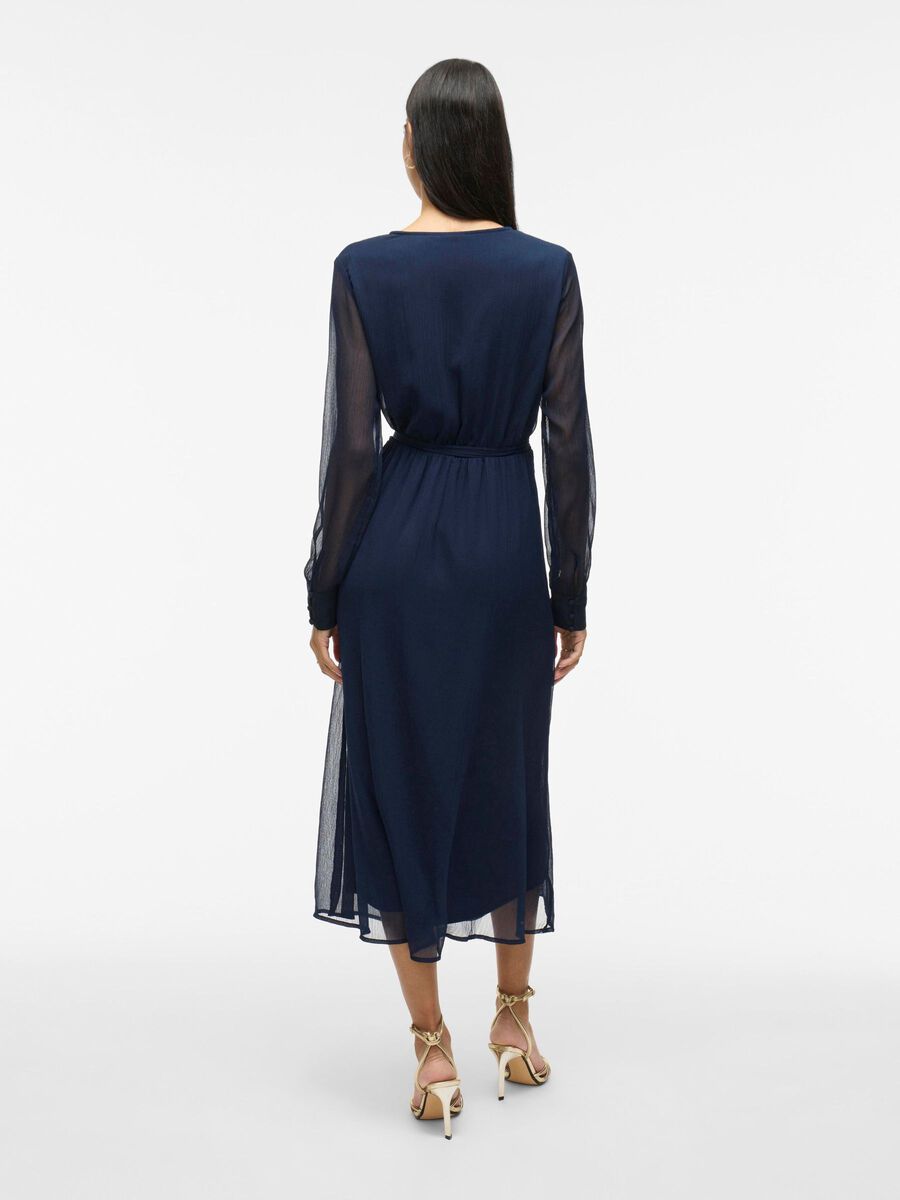 VILA VIFALIA, PITKÄHIHAINEN MIDIMEKKO, Navy Blazer, highres - 14095704_NavyBlazer_004.jpg