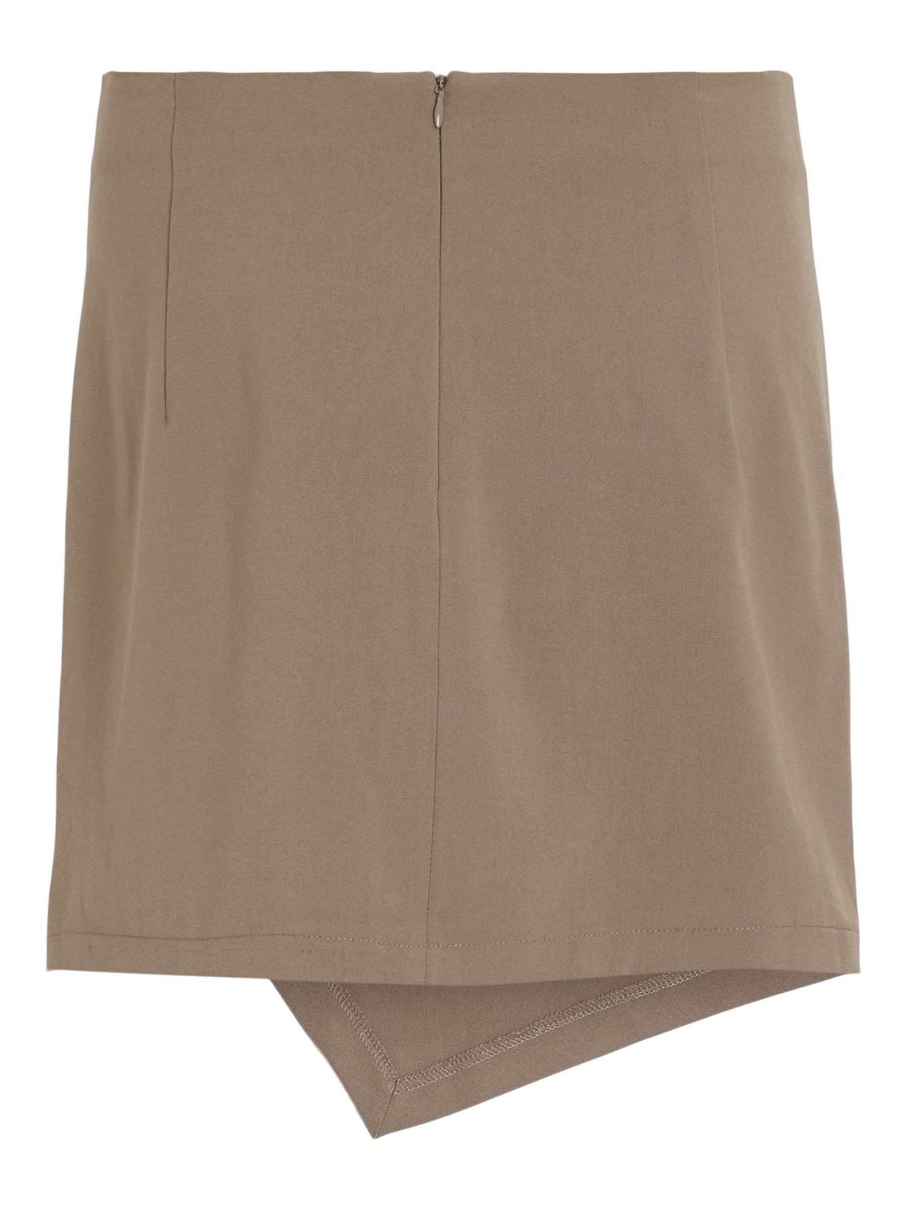 ASYMMETRICAL MINI SKIRT Brown VILA