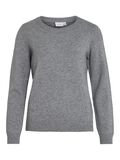 VILA VIRIL - COL ROND PULL EN MAILLE, Medium Grey Melange, highres - 14054177_MediumGreyMelange_001.jpg