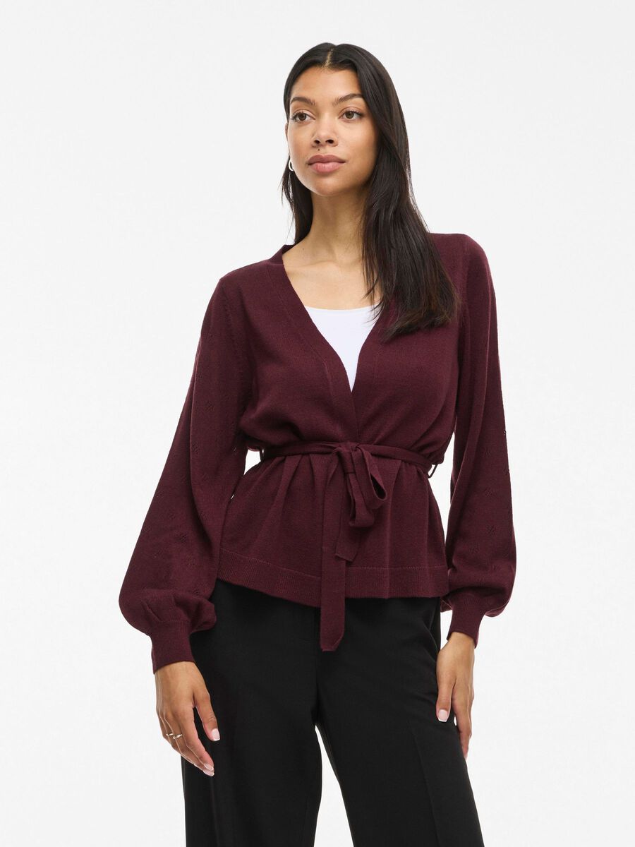 VILA VIAVA GÜRTEL STRICKJACKE, Fig, highres - 14111229_Fig_003.jpg