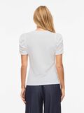 Product image thumbnail - VIANINE ROUND NECK SHORT SLEEVED TOP, Bright White | 2