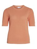 Vila SHORT-SLEEVED KNITTED TOP, Shell Coral, highres - 14084421_ShellCoral_001.jpg
