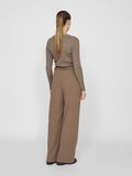 VILA HIGH WAIST WIDE-LEG TROUSERS, Fossil, highres - 14107244_Fossil_004.jpg