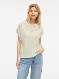VILA VIMODALA WATERFALL CAP SLEEVE TOP, Birch, highres - 14107641_Birch_003.jpg