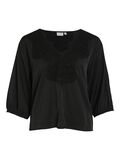 VILA SCOLLO A V TOP CON MANICHE A 3/4, Black, highres - 14108648_Black_1200026_001.jpg