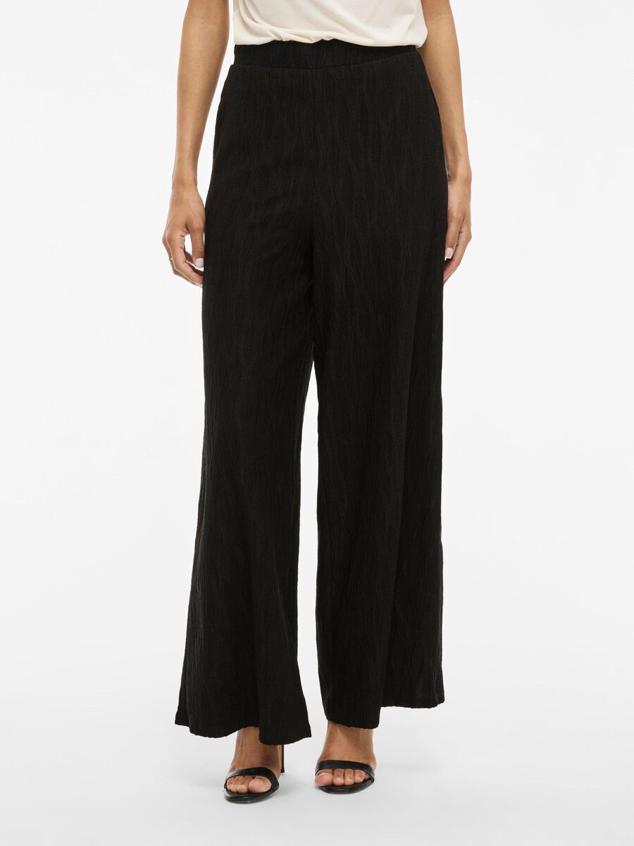 VILA VIZORA - TAILLE HAUTE PANTALON À JAMBE AMPLE, Black Beauty, highres - 14108552_BlackBeauty_003.jpg