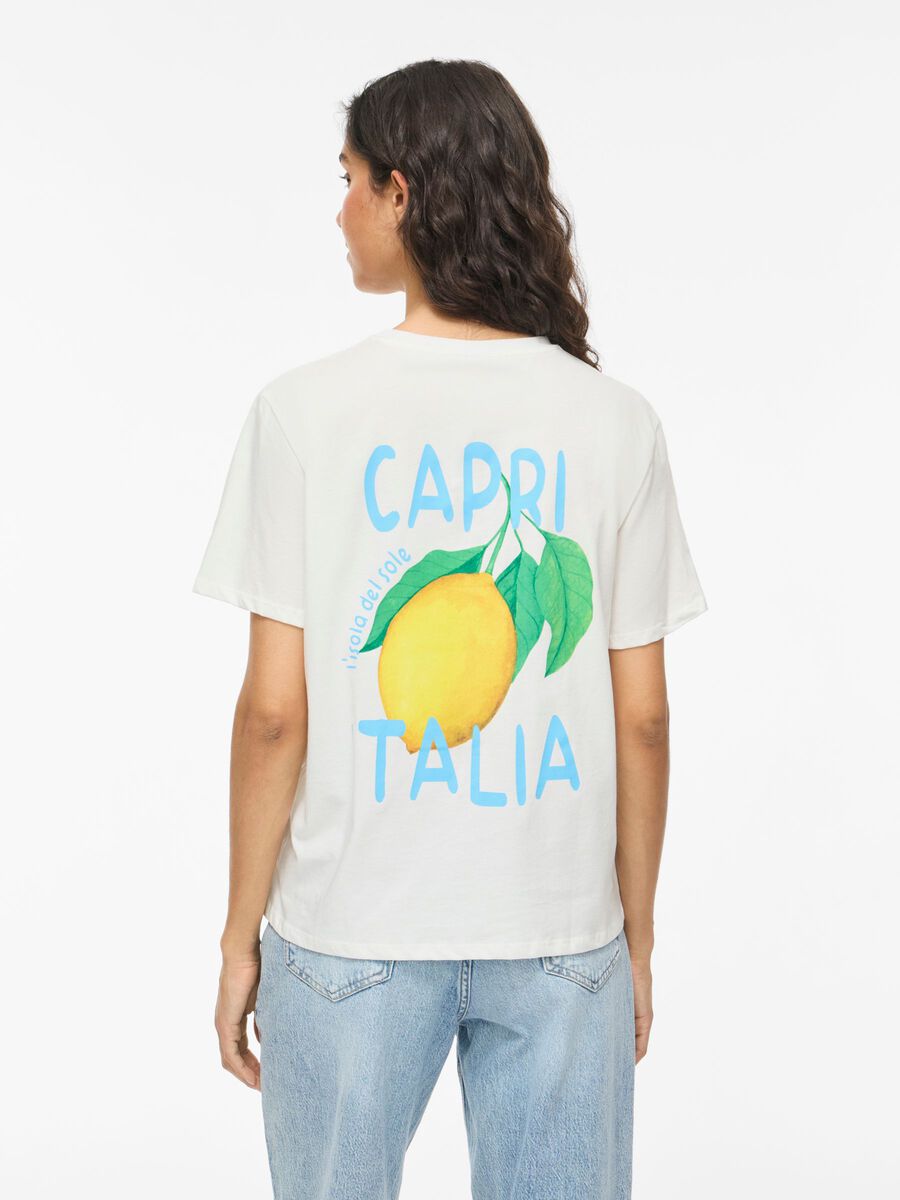 Product carousel image - VICOLO ROUND NECK SHORT-SLEEVED T-SHIRT, Snow White | 2