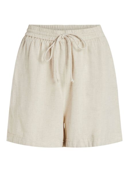 Vila HIGH-WAIST SHORTS, Super Light Natural Melan, highres - 14085287_SuperLightNaturalMelan_001.jpg