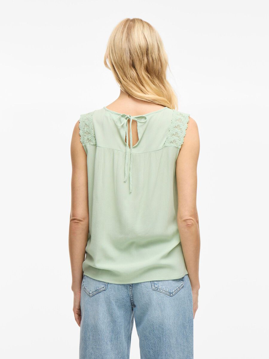 VILA ROUND NECK SLEEVELESS TOP, Silt Green, highres - 14105237_SiltGreen_004.jpg