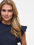 VILA VISUMMER ROUND NECK CAP SLEEVE TOP, Navy Blazer, highres - 14111867_NavyBlazer_007.jpg