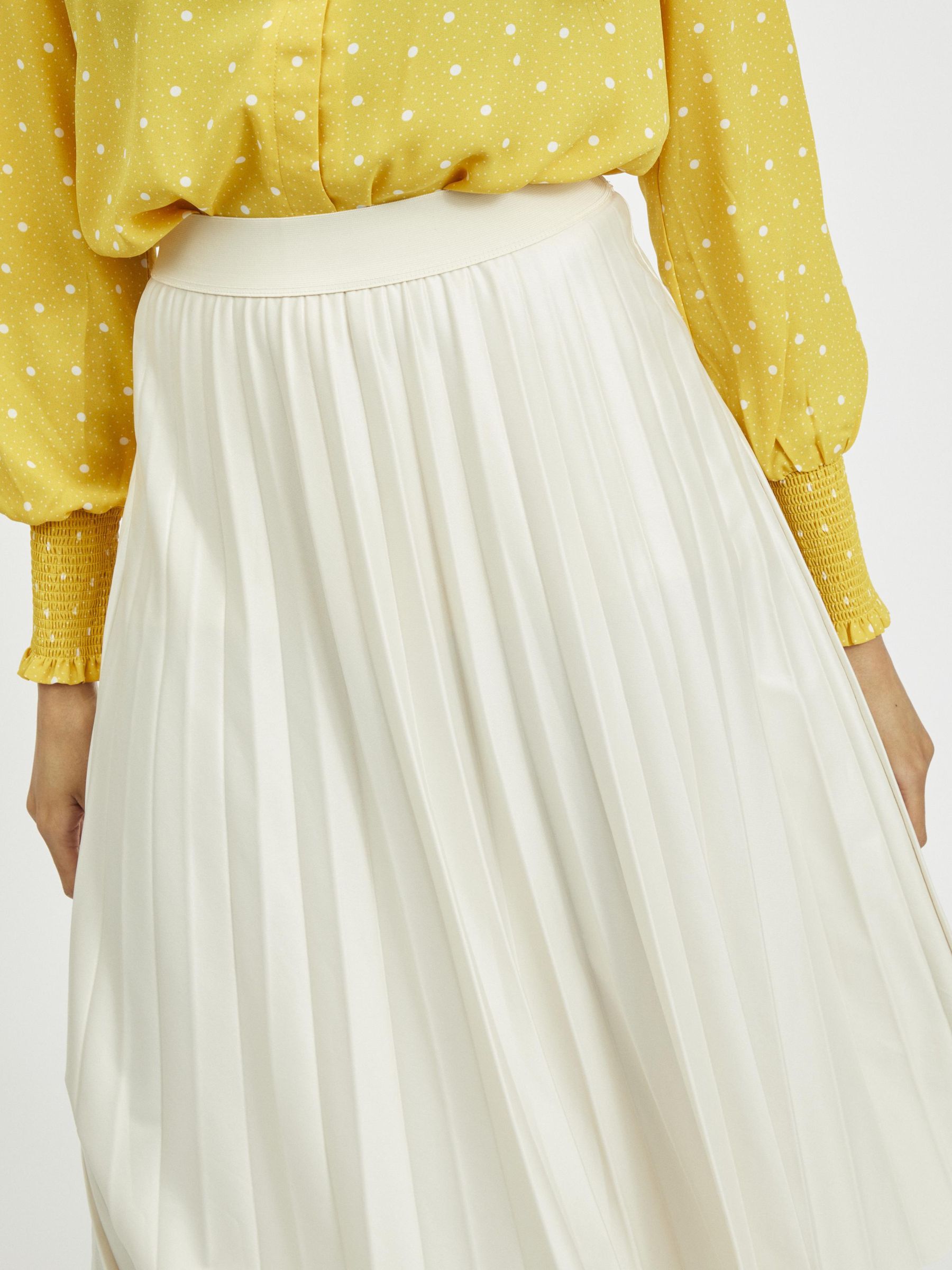 PLEATED MIDI SKIRT Grey VILA