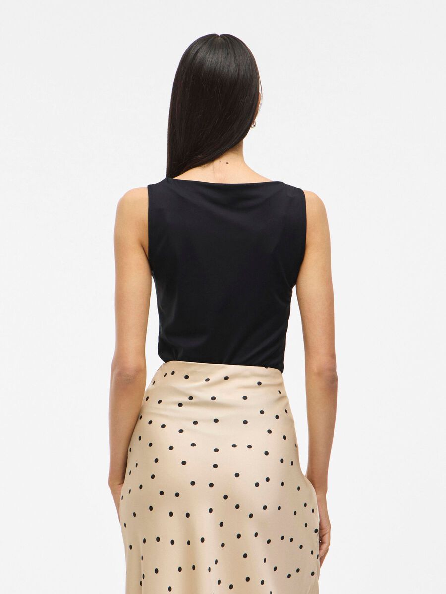 VILA VIKENZA WATERFALL SLEEVELESS TOP, Black, highres - 14113445_Black_004.jpg