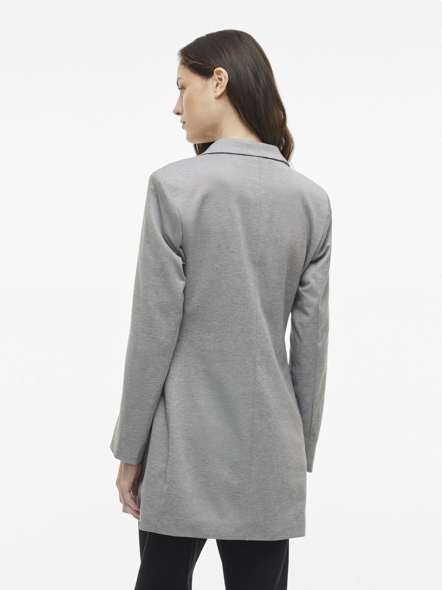 VILA LONG JERSEY BLAZER, Light Grey Melange, highres - 14109501_LightGreyMelange_004.jpg