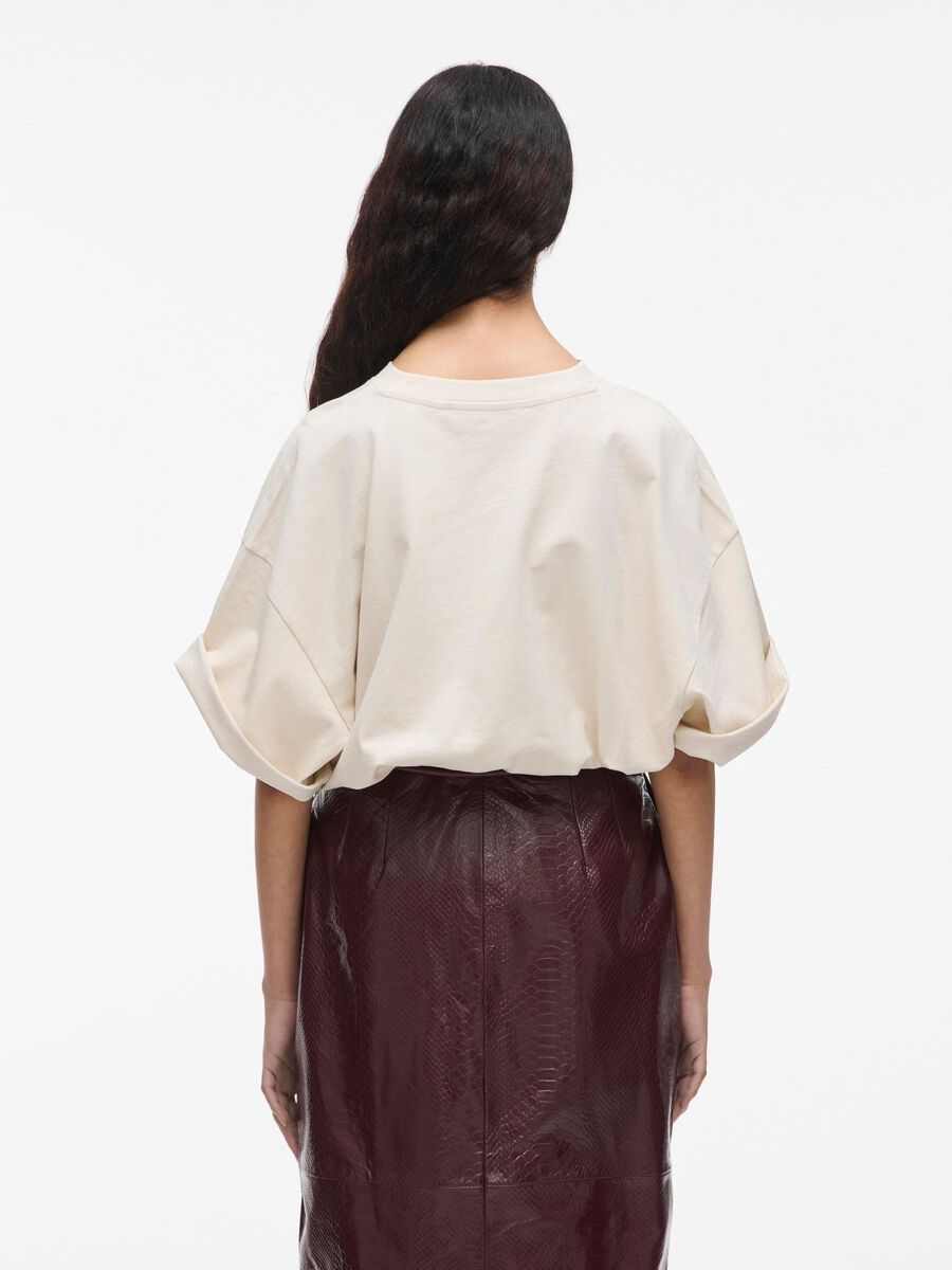 VILA COTON T-SHIRT OVERSIZE, Birch, highres - 14108427_Birch_004.jpg