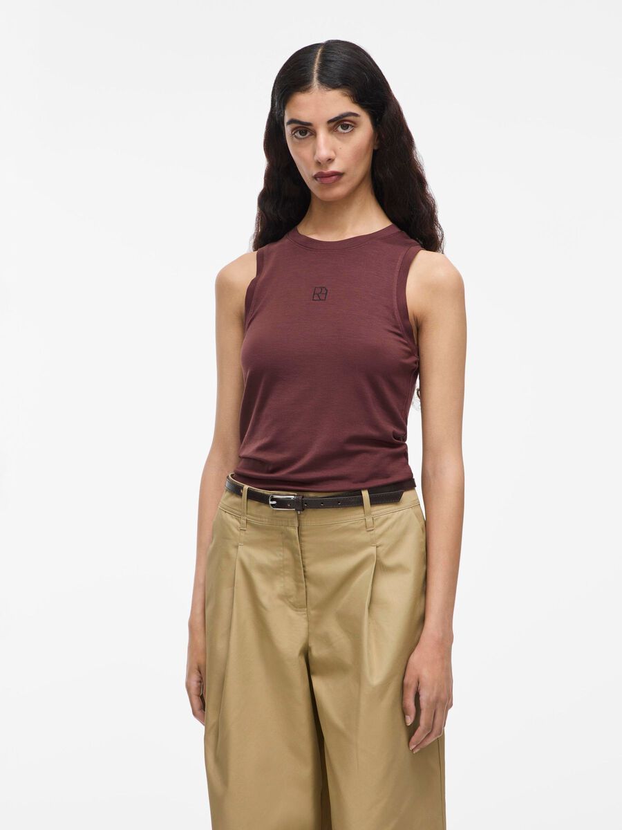 VILA ÄRMELLOSES TANKTOP, Decadent Chocolate, highres - 14108015_DecadentChocolate_1208379_003.jpg
