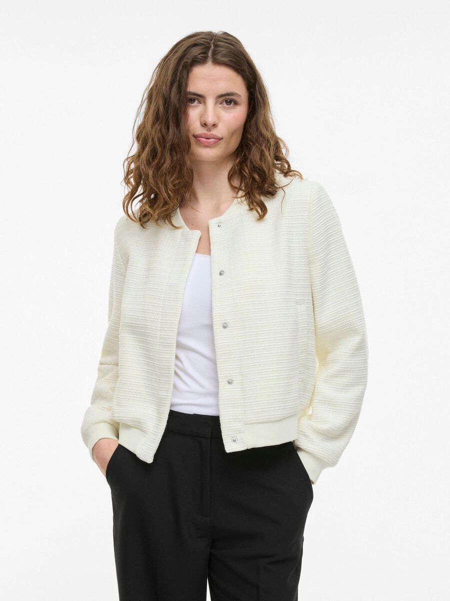 VILA BUTTONED BOMBER JACKET, Birch, highres - 14104245_Birch_003.jpg