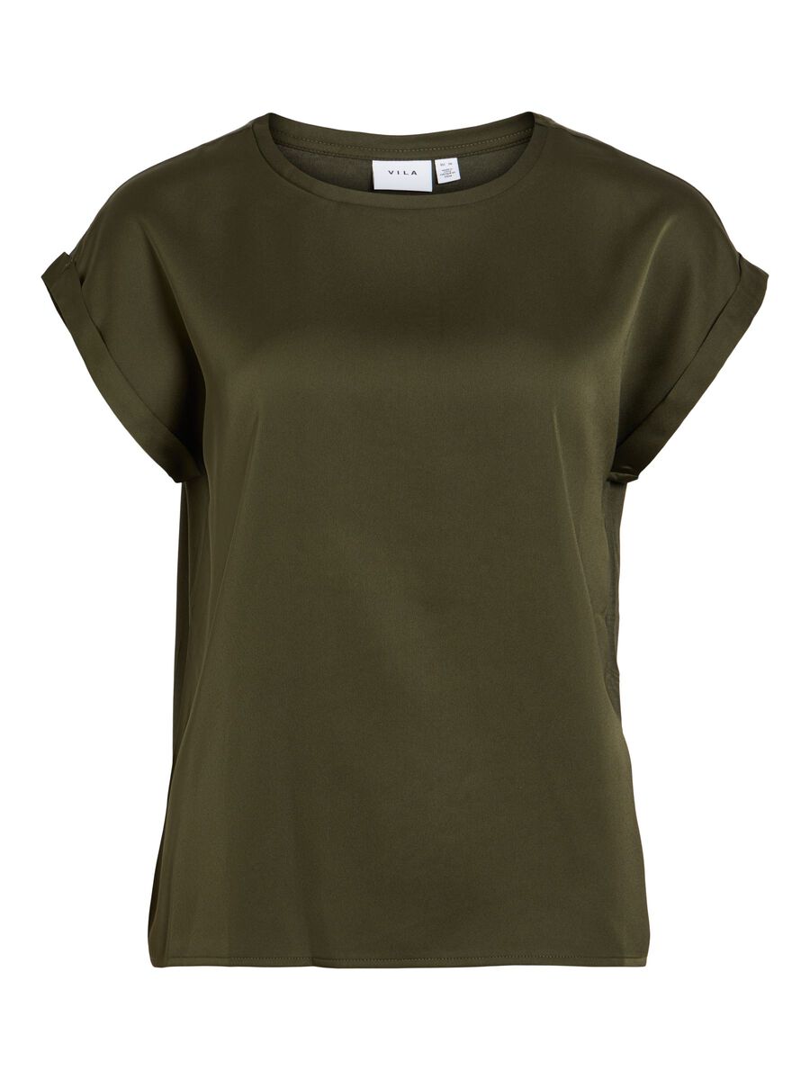 Carousel image - VIELLETTE SHORT SLEEVED TOP, Forest Night | 5