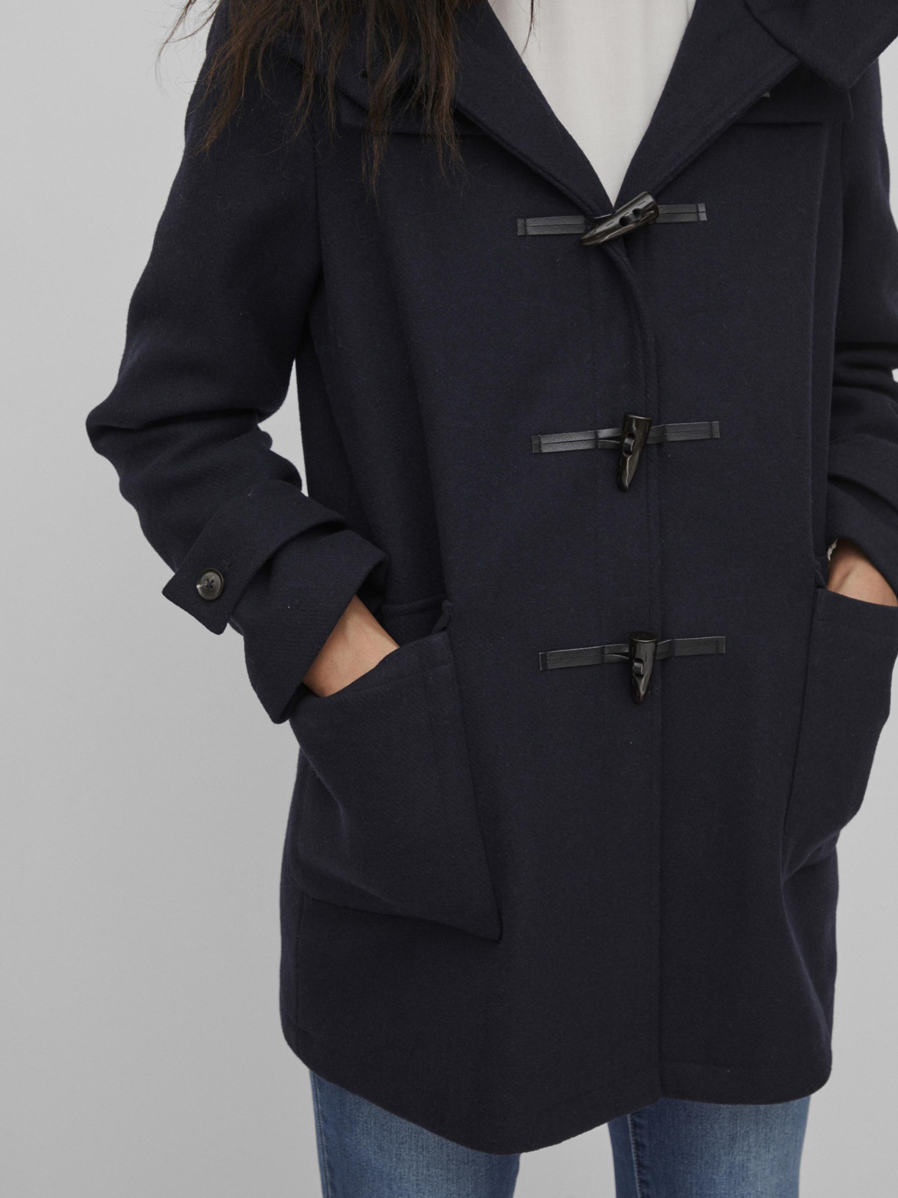 women's navy duffle coat