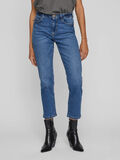 Vila MEDELHÖG MIDJA STRAIGHT FIT-JEANS, Medium Blue Denim, highres - 14080228_MediumBlueDenim_003.jpg