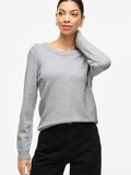 VILA VIRIL ROUND NECK KNITTED PULLOVER, Light Grey Melange, highres - 14054177_LightGreyMelange_007.jpg