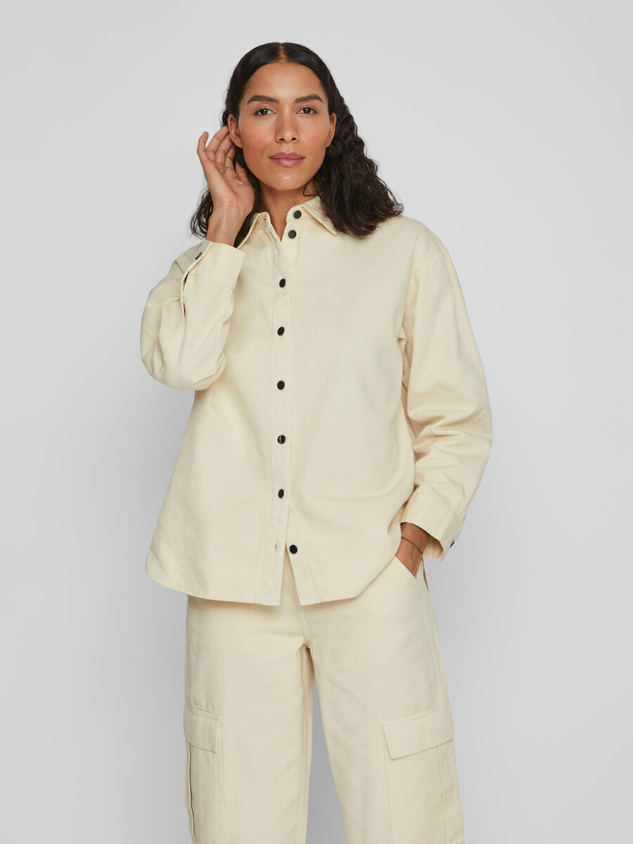 Vila CORTE HOLGADO CAMISA TIPO CHAQUETA, Birch, highres - 14086848_Birch_003.jpg