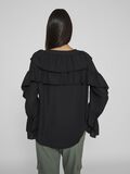 Vila RUFFLE LONG SLEEVED BLOUSE, Black, highres - 14091646_Black_004.jpg