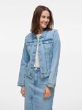VILA BUTTONED DENIM JACKET, Light Blue Denim, highres - 14103155_LightBlueDenim_003.jpg