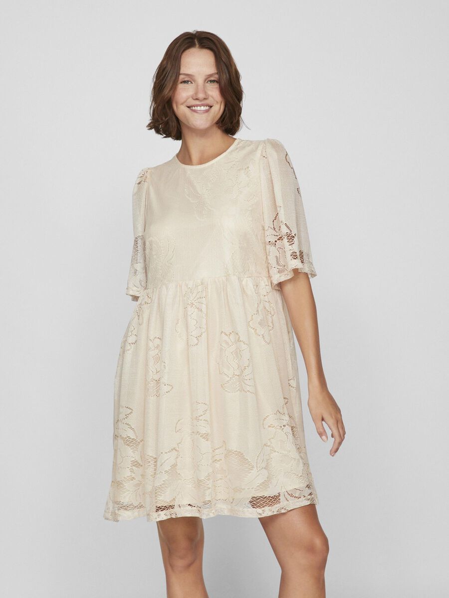 VILA SHORT SLEEVED SHORT DRESS, Rose Smoke, highres - 14106265_RoseSmoke_003.jpg