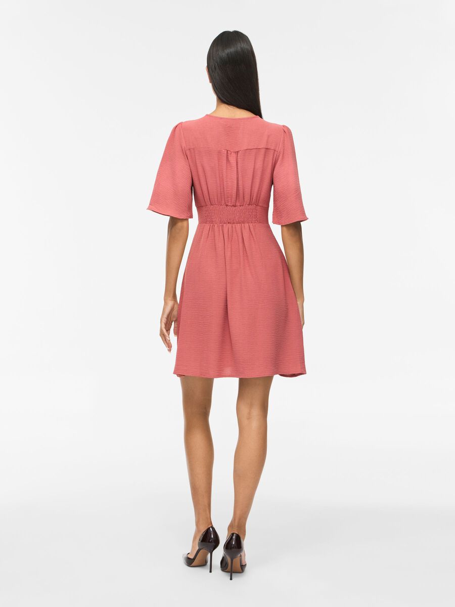 Product carousel image - VISKOV SHORT SLEEVED SHORT DRESS, Rose Brown | 2