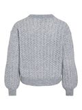 Product image thumbnail - VIRYLEIGH - COL ROND PULL EN MAILLE, Medium Grey Melange | 2