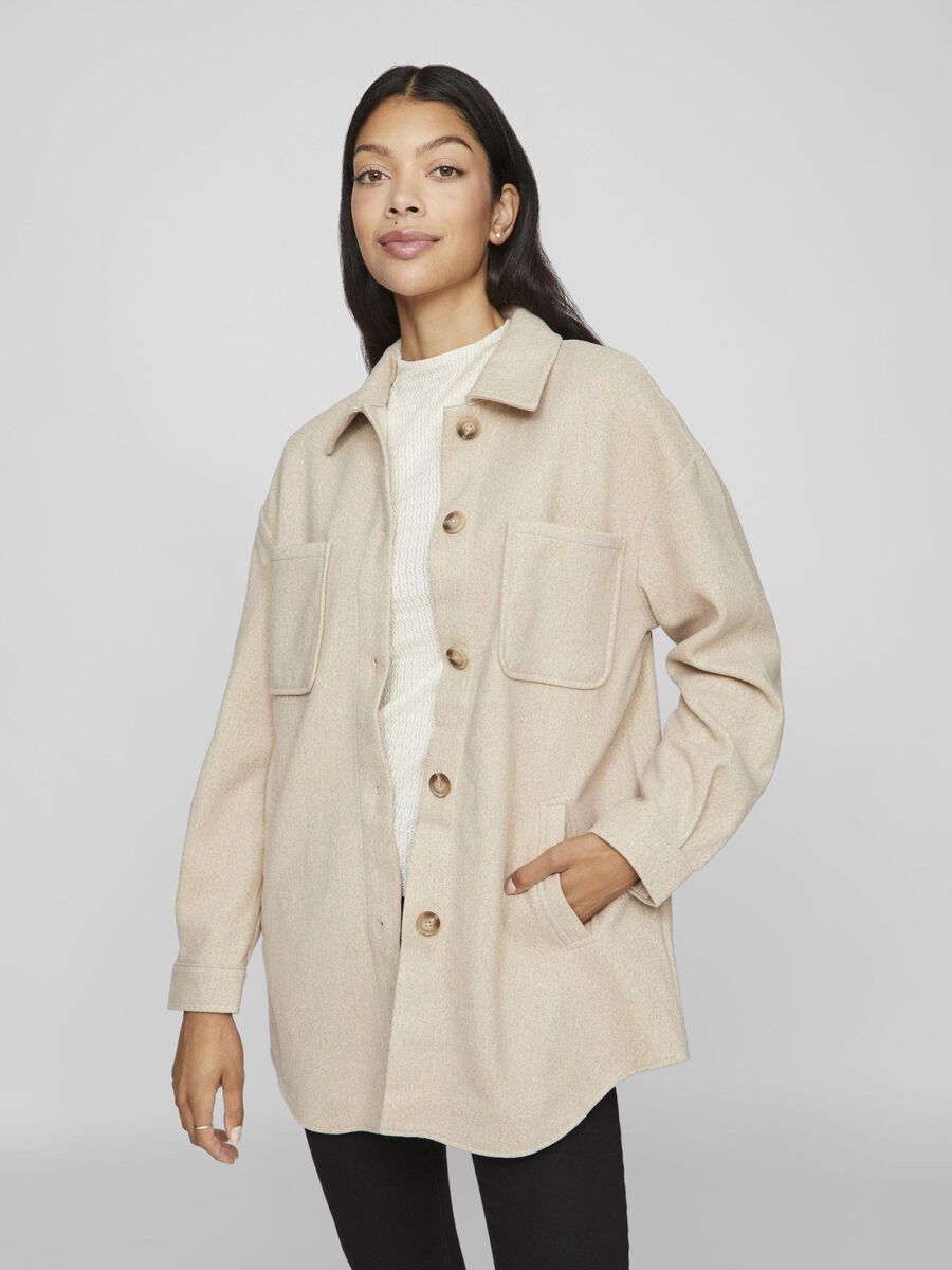 VILA VIKIMMI OVERSIZE  JACKET, Natural Melange, highres - 14067254_NaturalMelange_003.jpg