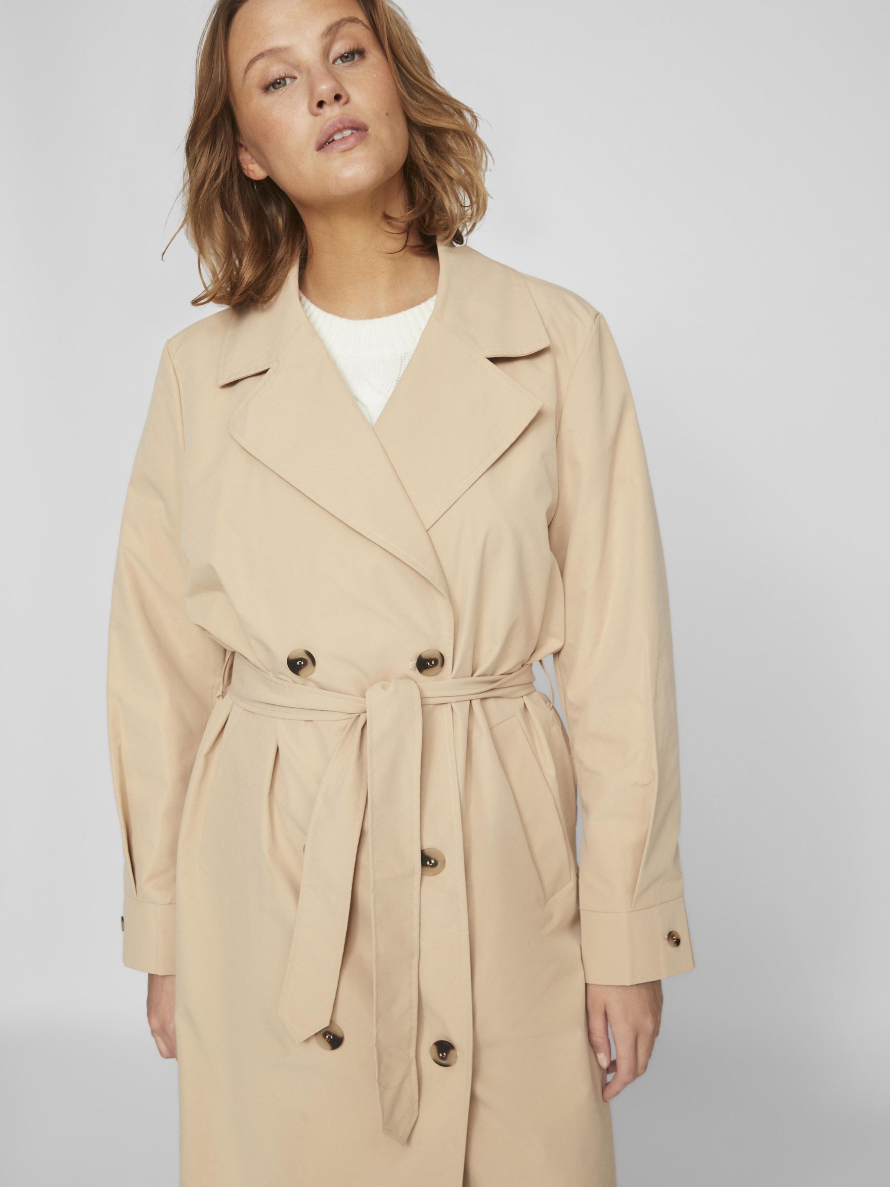Vila vithree long trenchcoat hot sale