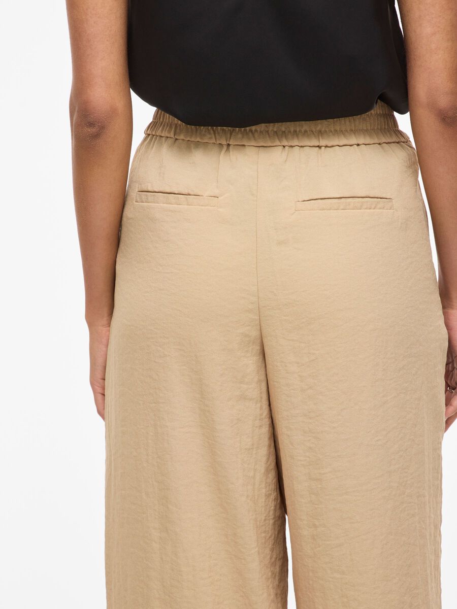 Carousel image - REGULAR WAIST - WIDE-LEG TROUSERS, Travertine | 6