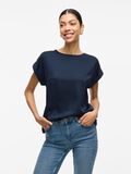 VILA VIELLETTE TOP À MANCHES COURTES, Navy Blazer, highres - 14059563_NavyBlazer_003.jpg