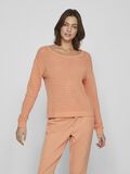 Vila BOATNECK KNITTED PULLOVER, Shell Coral, highres - 14089578_ShellCoral_003.jpg