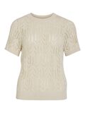 VILA SHORT SLEEVED  KNITTED TOP, Birch, highres - 14102700_Birch_001.jpg