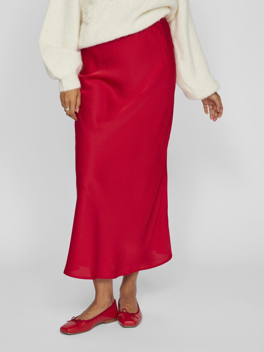 VILA VIELLETTE HIGH WAIST MIDI SKIRT, Barbados Cherry, highres - 14084182_BarbadosCherry_003.jpg