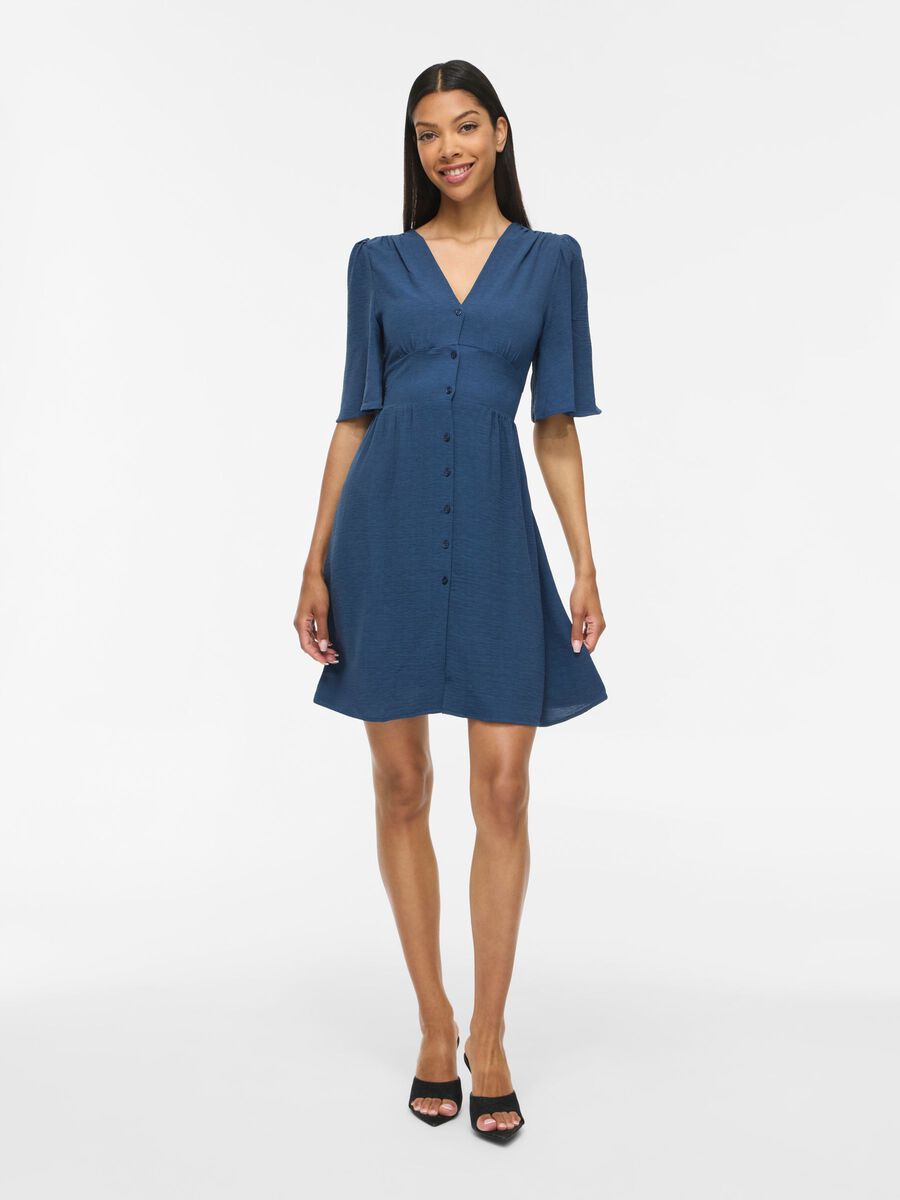 Carousel image - VISKOV SHORT SLEEVED SHORT DRESS, Dark Denim | 4
