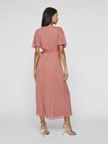 VILA SHORT SLEEVED MAXI WRAP DRESS, Brick Dust, highres - 14107677_BrickDust_004.jpg