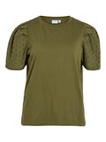 VILA ROUND NECK SHORT SLEEVED TOP, Capulet Olive, highres - 14103334_CapuletOlive_001.jpg
