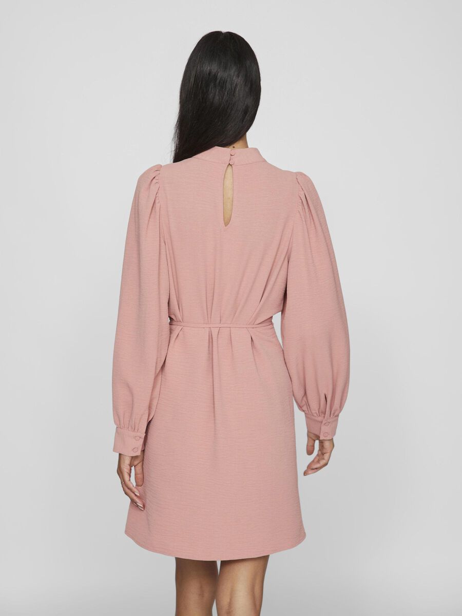 VILA HIGH NECK SHORT DRESS, Old Rose, highres - 14104002_OldRose_004.jpg