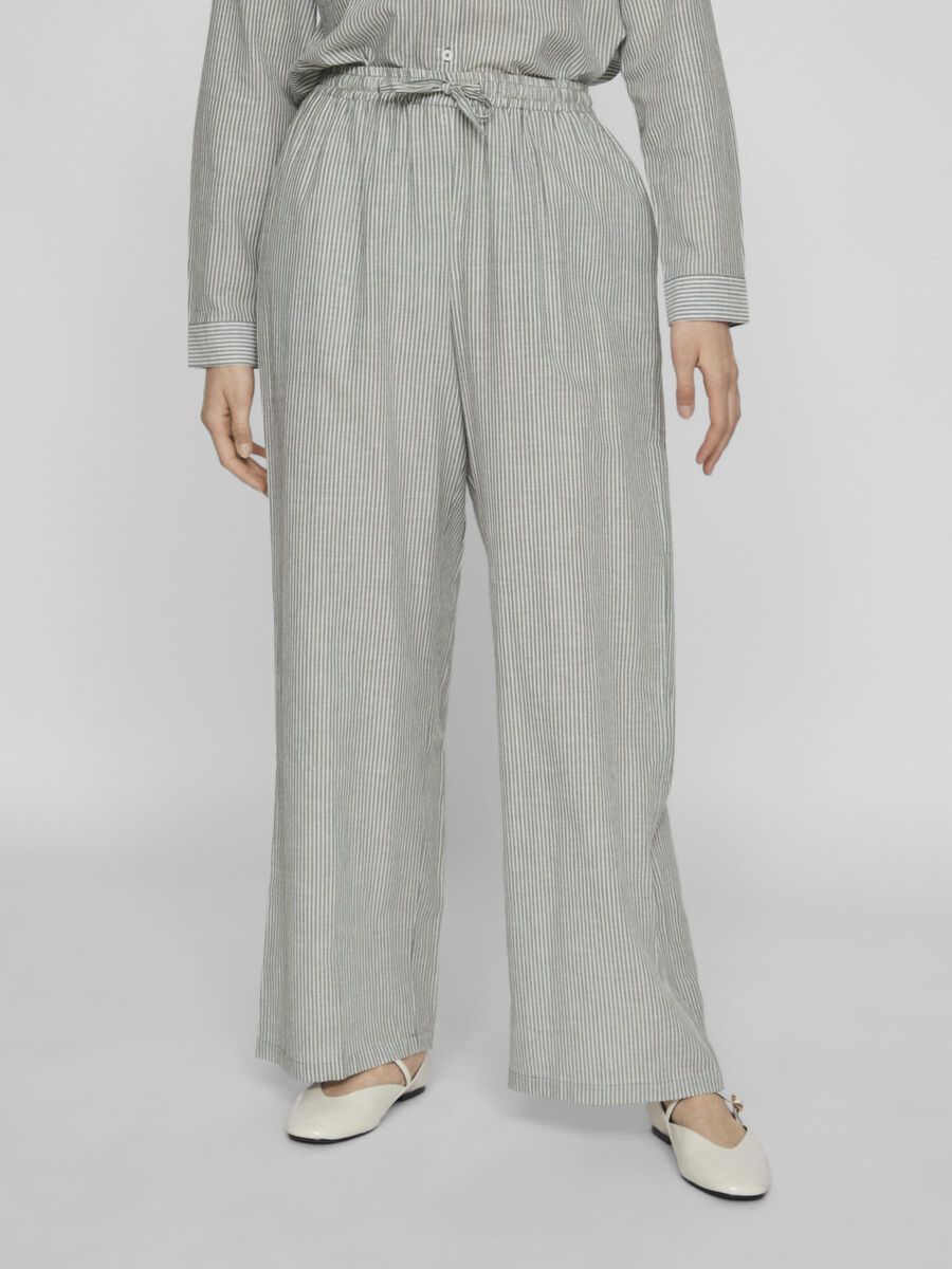 VILA HIGH WAIST TROUSERS, Green Milieu, highres - 14100274_GreenMilieu_1134310_003.jpg